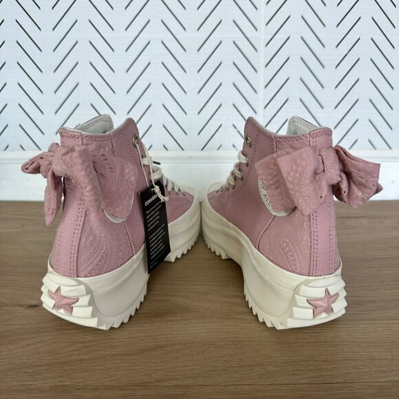⭐Converse  Run Star Hike Hi 8 Men Shoes Dusty Pink Embroidered Floral A09781C